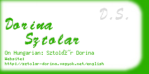 dorina sztolar business card